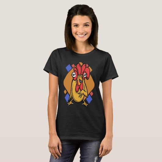chicken hen rooster t-shirt (Voorkant volledig)