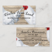 Chicken Hen Rustic Organic Egg Boerderij Visitekaartje (Voorkant / Achterkant)