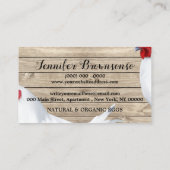 Chicken Hen Rustic Organic Egg Boerderij Visitekaartje (Achterkant)