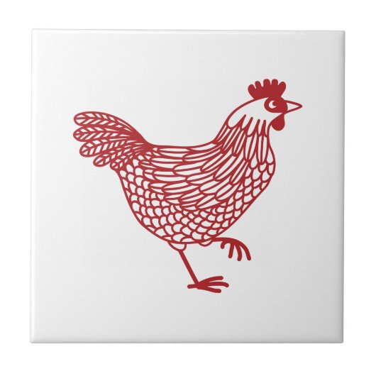 Chicken Hen Tegeltje (Voorkant)