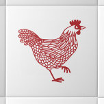 Chicken Hen Tegeltje<br><div class="desc">Een rode kip voor pluimveeliefhebbers. Originele kunst van Nic Squirrell.</div>