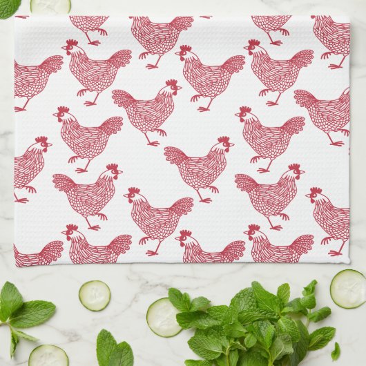 Chicken Hen Theedoek (Gevouwen)