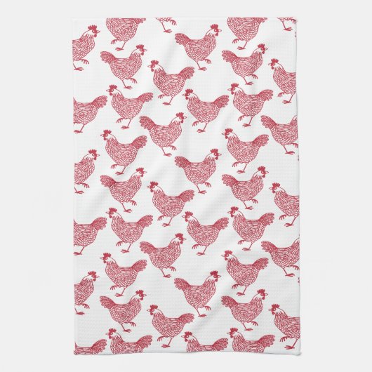 Chicken Hen Theedoek (Verticaal)