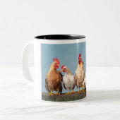 Chicken Hen Tweekleurige Koffiemok (Voorkant links)