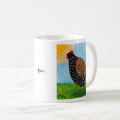 Chicken Hen with Necklace Sunbathing Personalized  Koffiemok (Voorkant rechts)