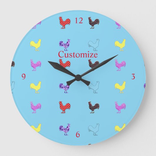 Chicken Hens Thunder_Cove Grote Klok (Voorkant)