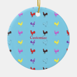 Chicken Hens Thunder_Cove Keramisch Ornament