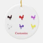 Chicken Hens Thunder_Cove Keramisch Ornament (Achterkant)
