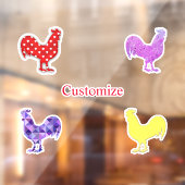 Chicken Hens Thunder_Cove Raamsticker (Vel 2)