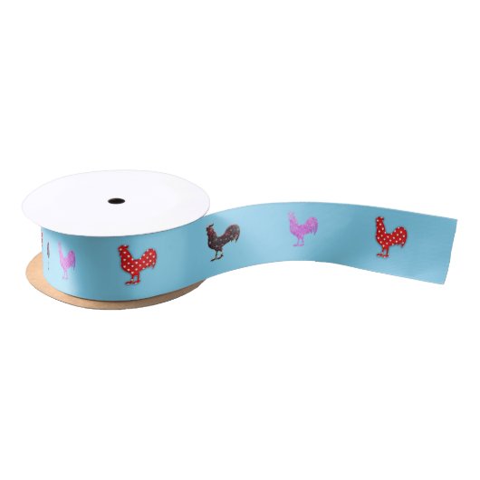 Chicken Hens Thunder_Cove Satijnen Lint (Spoel)