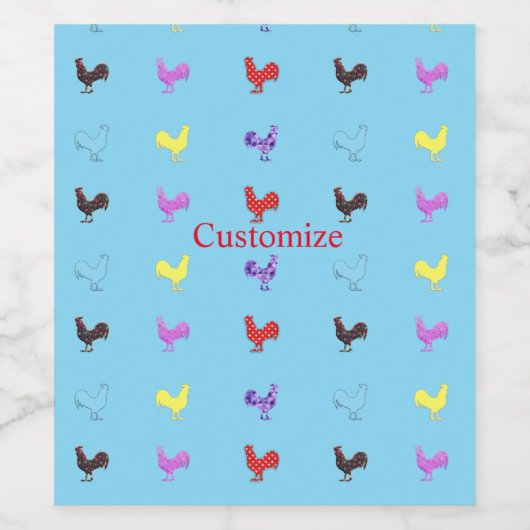 Chicken Hens Thunder_Cove Wijn Etiket (Enkel label)