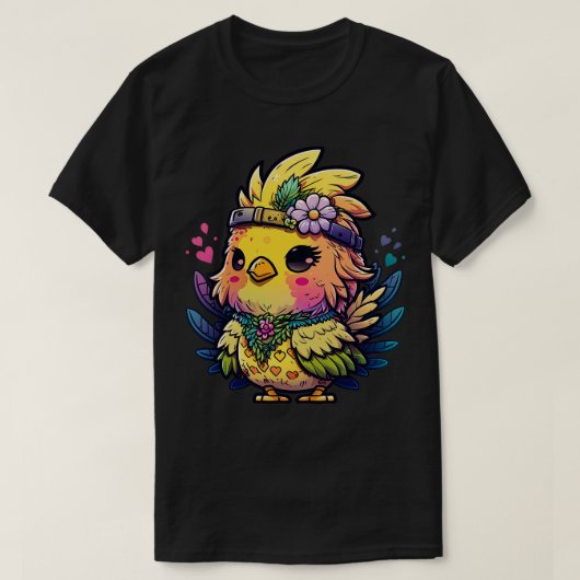 Chicken Hippie 1 T-shirt (Design voorkant)