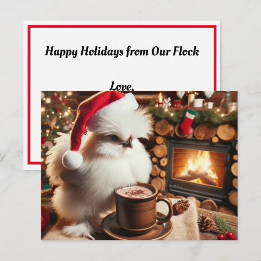 Chicken Holiday Groet Briefkaart (Voorkant / Achterkant)