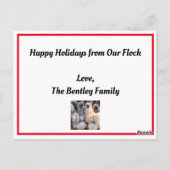 Chicken Holiday Groet Briefkaart (Achterkant)