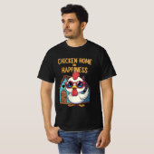 Chicken Home = Happiness – Cute Sunglasses T-Shirt (Voorkant volledig)