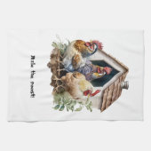 Chicken House Haan en Kippen Theedoek (Horizontaal)