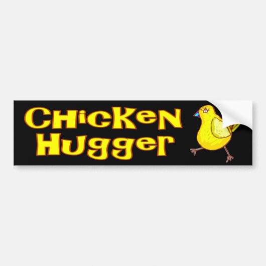 Chicken Hugger Bumpersticker (Voorkant)
