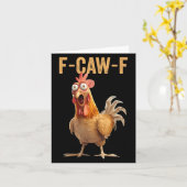 Chicken Humor F-caw-f Shirt Ongepast Quote Ro Kaart (Gele Bloem)