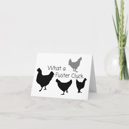 Chicken Humor: Wat is de Fuster Cluck? BLANCO Kaart (Voorkant)