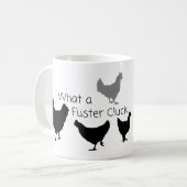 Chicken Humor: Wat is de Fuster Cluck? Koffiemok (Voorkant links)