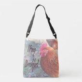 Chicken I poop Breakfast Funny Humor Crossbody Tas (Achterkant)
