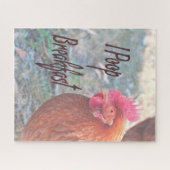 Chicken I poop Breakfast Funny Humor Legpuzzel (Horizontaal)