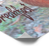 Chicken I poop Breakfast Funny Humor Poster (Hoek)