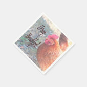 Chicken I poop Breakfast Funny Humor Servet (Hoek)