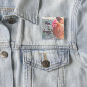 Chicken I poop Breakfast Funny Humor Vierkante Button 5,1 Cm (In situ)