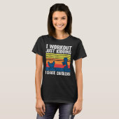 Chicken I Workout Kidding I Chickens T-shirt (Voorkant volledig)