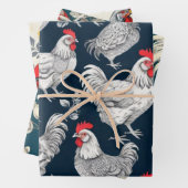  Chicken Illustration Inpakpapier Vel (In situ)