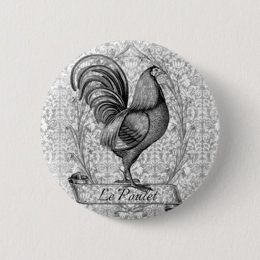 Chicken Illustration Ronde Button 5,7 Cm (Voorkant)