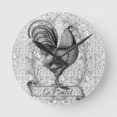  Chicken Illustration Ronde Klok (Voorkant)