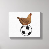 Chicken in Soccer Sports Canvas Afdruk (Voorkant)
