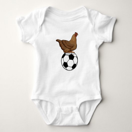 Chicken in Soccer Sports Romper (Voorkant)