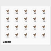 Chicken in Soccer Sports Ronde Sticker (Vel)