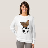 Chicken in Soccer Sports T-shirt (Voorkant volledig)