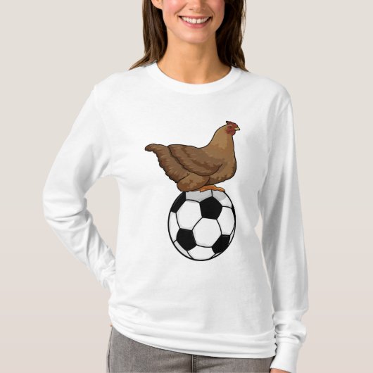 Chicken in Soccer Sports T-shirt (Voorkant)