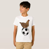 Chicken in Soccer Sports T-shirt (Voorkant volledig)