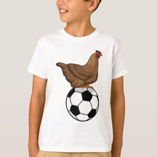 Chicken in Soccer Sports T-shirt (Voorkant)