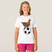 Chicken in Soccer Sports T-shirt (Voorkant volledig)