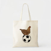 Chicken in Soccer Sports Tote Bag (Voorkant)