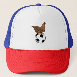 Chicken in Soccer Sports Trucker Pet