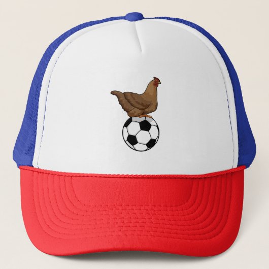 Chicken in Soccer Sports Trucker Pet (Voorkant)