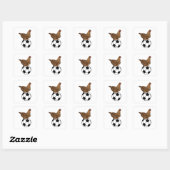 Chicken in Soccer Sports Vierkante Sticker (Vel)
