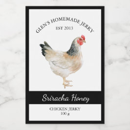 Chicken Jerky Label Voedselcontainer Etiket