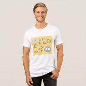 CHICKEN JIVE DANCE STEP DIAGRAM door Sandra Boynto Tri-Blend Shirt (Voorkant volledig)