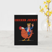 Chicken Jockey Funny Trump Meme Kaart (Gele Bloem)