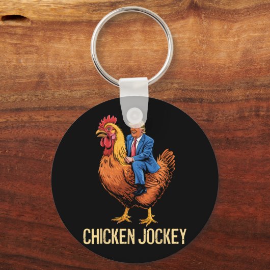 Chicken Jockey Trump Funny Meme 5 Sleutelhanger (Voorkant)