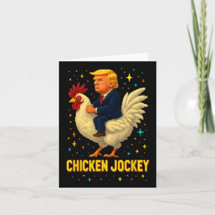 Chicken Jockey Trump Funny Meme 8 Kaart